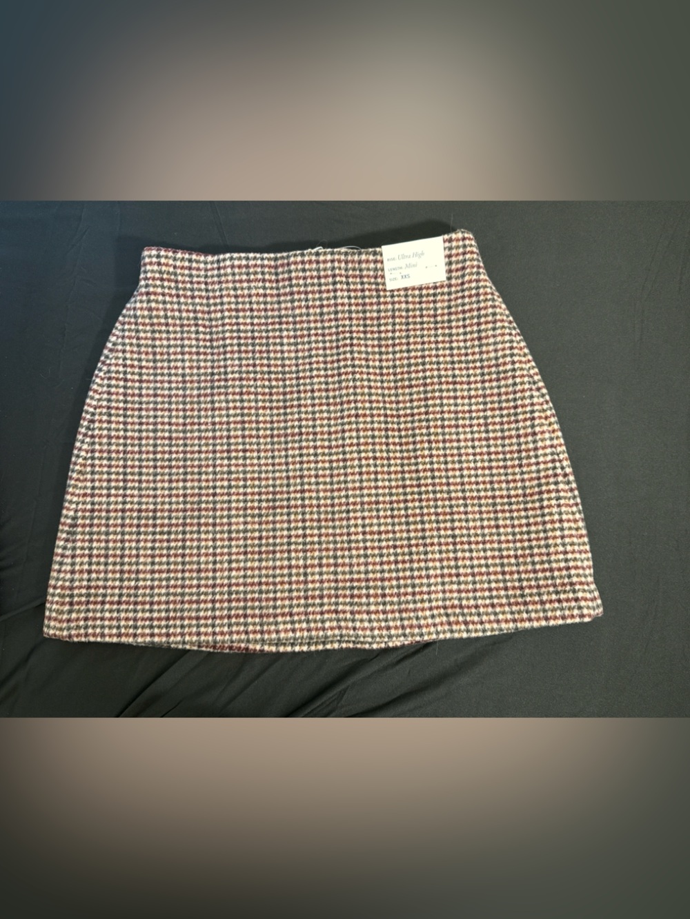 NWT Abercrombie & Fitch Scarlett Ultra High Rise Plaid Mini Skort XXS
